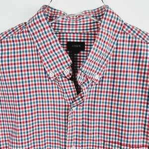 J. Crew Checkered Button Front Shirt, size Large